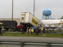 3 Semis Collide on U.S. 30