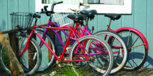 bikes at rack from Metro