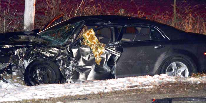 The car involved in the Saturday night accident on SR 15.